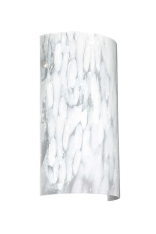Buy white-with-carrera-11-75-x-7-x-3-5-glass-and-white-shade Tamburo Sconce by Besa