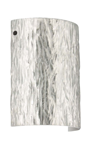 Buy black-with-stone-silver-foil-9-875-x-7-875-x-4-glass-and-silver-gray-shade Tamburo Sconce by Besa