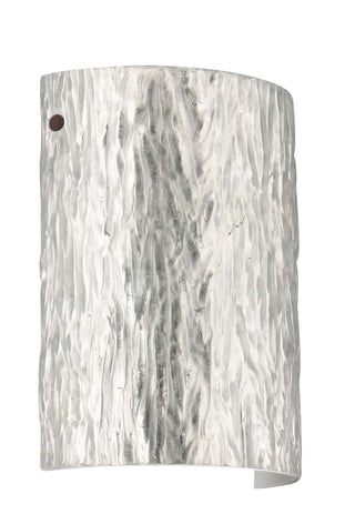 Buy bronze-with-stone-silver-foil-9-875-x-7-875-x-4-glass-and-silver-gray-shade Tamburo Sconce by Besa