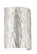 Polished Nickel with Stone Silver Foil 9.875``x 7.875``x 4`` Glass and Silver/Gray Shade