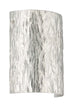 Satin Nickel with Stone Silver Foil 9.875``x 7.875``x 4`` Glass and Silver/Gray Shade