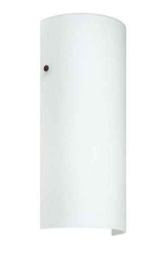 Buy bronze-with-white-13-75-x-6-125-x-3-375-glass-and-white-shade Torre Sconce by Besa