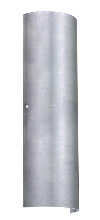 Buy polished-nickel-with-silver-foil-21-75-x-7-x-3-5-glass-and-silver-gray-shade Torre Sconce by Besa
