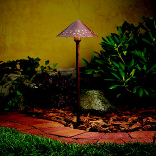 Buy textured-tannery-bronze-with-none-glass Landscape Led Outdoor (Wet) Path Light by Kichler