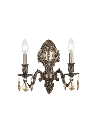 Buy pewter-and-amber-brown-shade Monarch Outdoor (Damp) Sconce by Elegant Lighting