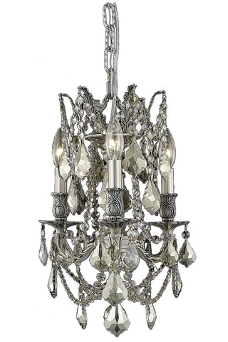 Buy pewter-and-smoke-shade Rosalia Pendant by Elegant Lighting