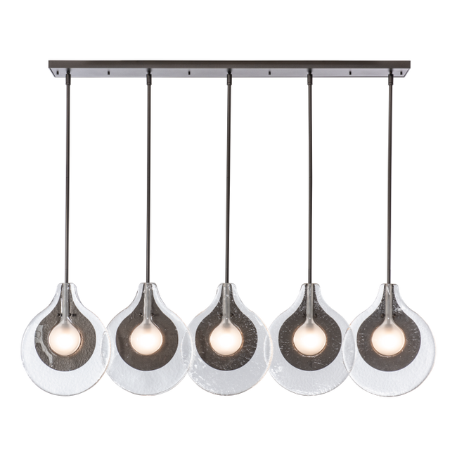 Veneto Linear Pendant by Hubbardton Forge - Coastal White with Clear Glass with Frosted Diffuser Glass [Hubbardton Forge-401319-SKT-MULT-02-YE0796|MAIN]
