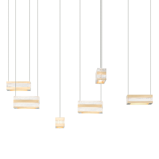 Stacks Pendant by Hubbardton Forge - 1 Light (9.40"L x 33.70"W x 10.00"H), Bronze with Clear Glass (ZM) Glass [Hubbardton Forge-401349-LED-STND-05-ZM0562|MAIN]