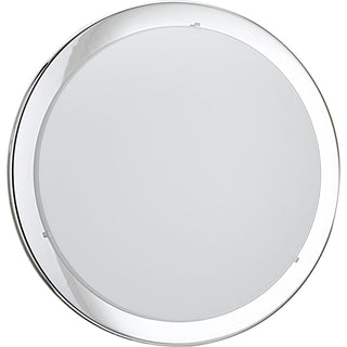 Buy chrome-with-satin-glass-and-white-shade Planet Ceiling Light by Eglo USA