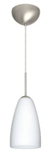 Satin Nickel with Opal Matte 9``x 5.125``x 5.125`` Glass and White Shade