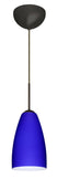 Bronze with Cobalt Blue Matte 9``x 5.125``x 5.125`` Glass and Blue Shade