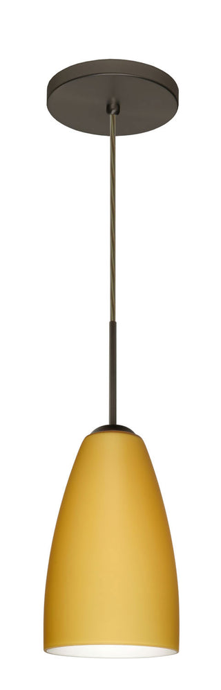 Buy bronze-with-vanilla-matte-9-x-5-125-x-5-125-glass-and-natural-cream-shade Riva Pendant by Besa