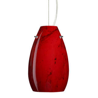 Buy satin-nickel-with-magma-9-5-x-6-x-6-glass-and-multicolor-shade Pera Pendant by Besa