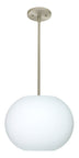 Satin Nickel with Opal Matte 11.375``x 14.5``x 14.5`` Glass and Opal Shade