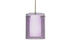 Satin Nickel with Transparent Amethyst/Opal 9.875``x 7.875``x 7.875`` Glass and Multicolor Shade