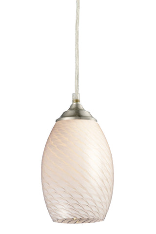 Buy brushed-nickel-with-white-glass-and-white-shade Jazz Pendant by Z-Lite