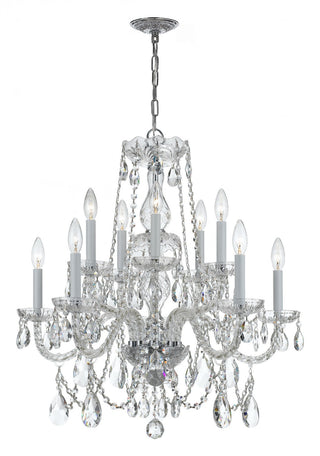 Buy polished-chrome-and-clear-shade Traditional Crystal Outdoor (Damp) Chandelier by Crystorama