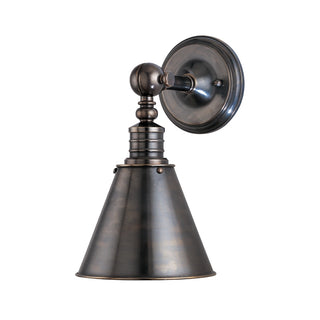 Buy distressed-bronze-with-distressed-bronze-glass-and-metal-shade Darien Outdoor (Damp) Sconce by Hudson Valley
