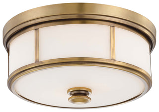 Buy liberty-gold-with-etched-opal-glass-and-opal-shade Harbour Point Outdoor (Damp) Flush Mount Ceiling Light by Minka-Lavery