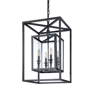 Buy matte-black-with-clear-glass-and-clear-shade Morgan Lantern by Troy Lighting