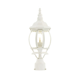 Buy textured-white-with-clear-glass-and-clear-shade Chateau Post Lantern by Acclaim Lighting