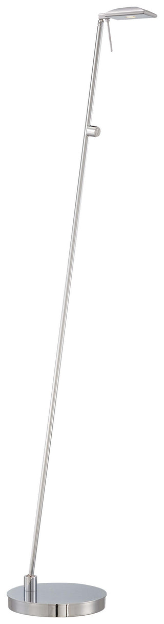 Buy chrome-with-chrome-glass-and-silver-gray-shade George&#39;s Reading Room Floor Lamp by George Kovacs