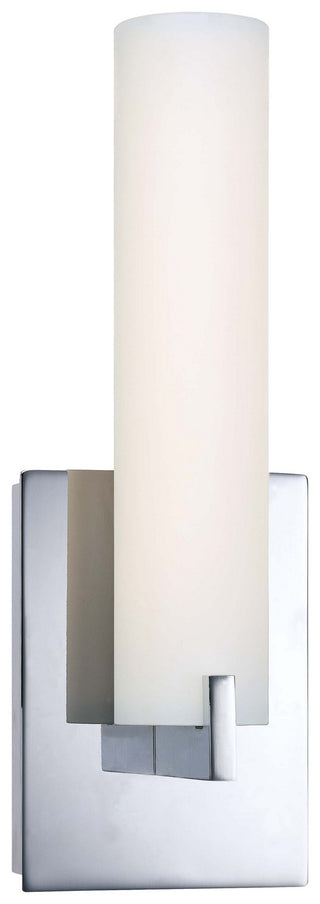 Buy chrome-with-etched-opal-glass-and-opal-shade Tube Outdoor (Damp) Sconce by George Kovacs