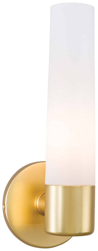 Buy honey-gold-with-etched-opal-glass-and-opal-shade Saber Outdoor (Damp) Sconce by George Kovacs