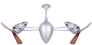 Buy brushed-nickel-finish-with-mahogany-tone-blades Ar Ruthiane Ceiling Fan by Matthews Fan Company