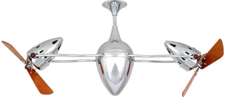 Buy polished-chrome-finish-with-mahogany-tone-blades Ar Ruthiane Ceiling Fan by Matthews Fan Company