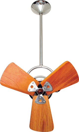Buy polished-chrome-finish-with-mahogany-tone-blades 3-Blades Bianca Direcional Matthews Fan Company by Matthews Fan Company