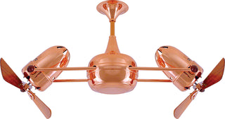 Buy polished-copper-finish-with-mahogany-tone-blades Duplo-Dinamico Ceiling Fan by Matthews Fan Company