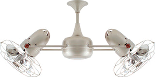 Buy brushed-nickel-finish-with-brushed-nickel-blades Duplo-Dinamico Ceiling Fan by Matthews Fan Company