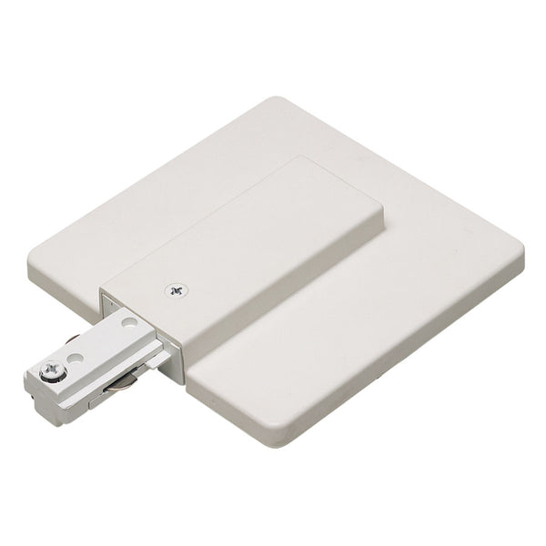 Track Syst & Comp- Cir Outdoor (Damp) Live End Feed W/ Canopy, 1 Circuit Track by Nora Lighting