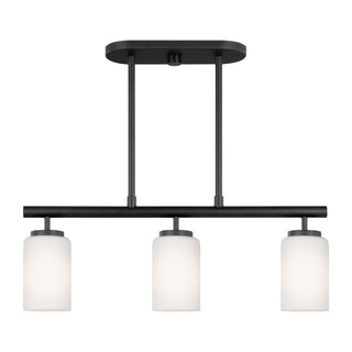 Buy midnight-black-with-cased-opal-etched-glass-and-opal-shade Oslo Pendant by Generation Lighting