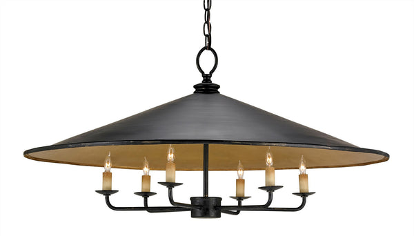 Brussels Black Chandelier Chandelier by Currey and Company