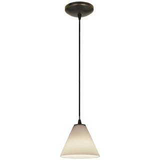 Buy oil-rubbed-bronze-with-white-glass-and-white-shade Martini Pendant by Access