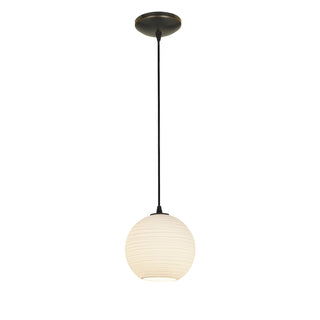 Buy oil-rubbed-bronze-with-white-lined-glass-and-white-shade Japanese Lantern Pendant by Access