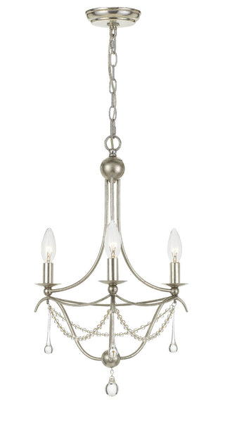 Buy antique-silver-with-glass-beads-glass Metro Outdoor (Damp) Chandelier by Crystorama