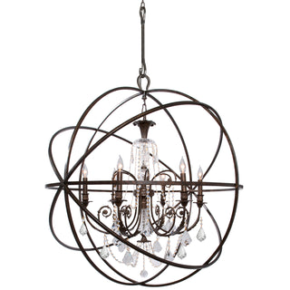 Buy english-bronze-and-clear-shade Solaris Outdoor (Damp) Chandelier by Crystorama
