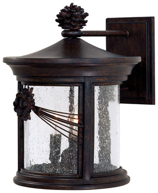 Buy iron-oxide-with-seedy-glass-and-clear-shade Abbey Lane Outdoor (Wet) Wall Lantern by Minka-Lavery
