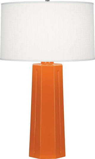 Buy pumpkin-glazed-ceramic Mason Table Lamp by Robert Abbey