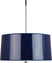 Polished Nickel with Navy Ceramik Parchment Shade With Silver Mylar Lining Glass and Blue Shade