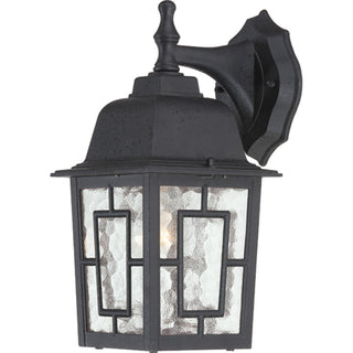Buy textured-black-with-clear-water-glass-and-clear-shade Banyan Outdoor (Wet) Wall Lantern by Nuvo Lighting