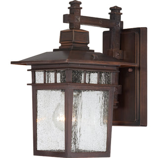 Buy rustic-bronze-with-clear-seeded-glass-and-clear-shade Cove Neck Outdoor (Wet) Wall Lantern by Nuvo Lighting