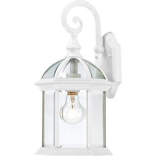 Buy white-with-clear-seeded-glass-and-clear-shade Boxwood Outdoor (Wet) Wall Lantern by Nuvo Lighting