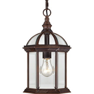 Buy rustic-bronze-with-clear-beveled-glass-and-clear-shade Boxwood Outdoor (Damp) Hanging Lanterns by Nuvo Lighting