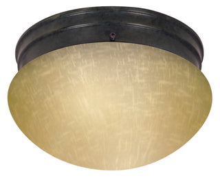 Buy mahogany-bronze-with-champagne-glass-and-amber-brown-shade Flush Mounts Outdoor (Damp) Flush Mount Light by Nuvo Lighting