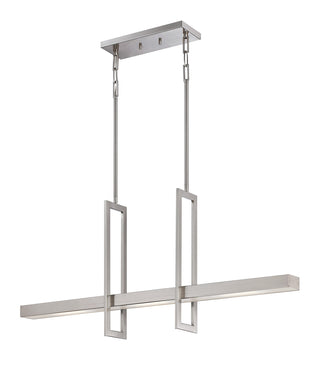 Buy brushed-nickel-with-frost-glass-and-frosted-shade Frame Outdoor (Damp) Pendant by Nuvo Lighting