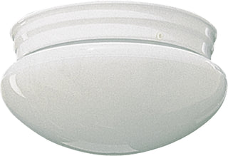 Buy white-with-white-glass-and-white-shade Plain Mushrooms Outdoor (Damp) Ceiling Mount Light by Quorum